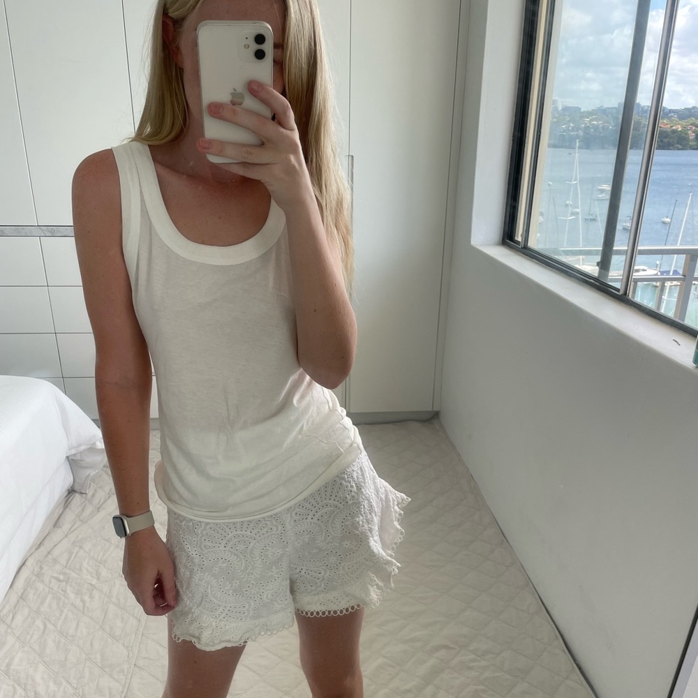 Camilla and Marc white cotton singlet